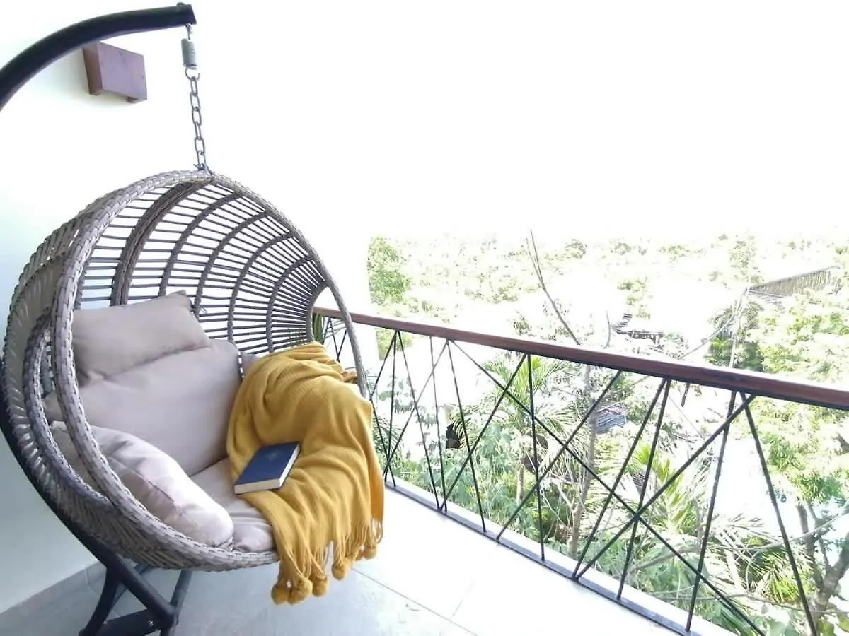 Semesterbostad Tulum Home Office Studio King Bed With Fast Wifi Gym Yoga Laundry Pools And Lift Mexiko